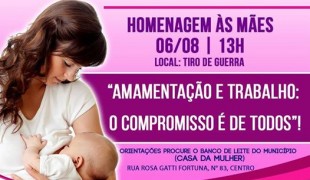 Prefeitura faz homenagem às mães na Semana do Aleitamento Materno