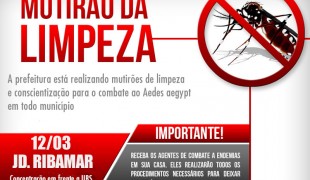 Prefeitura realiza mais um mutirão de combate ao Aedes aegypti