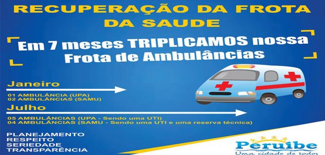 FROTA DE AMBULÂNCIAS RECUPERADA