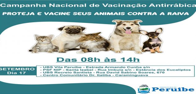 CAMPANHA NACIONAL DE VACINAÇÃO ANTIRRÁBICA