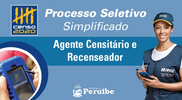 Inscrições abertas para o Processo Seletivo – Censo Demográfico 2020